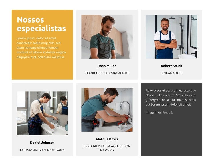 Reparo de encanamento de emergência Modelo HTML