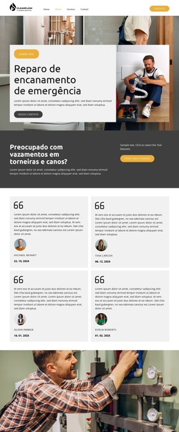 Serviços de encanamento de emergência Temas WordPress
