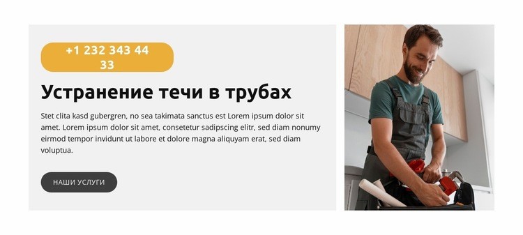 Ремонт кухонной мойки Мокап веб-сайта