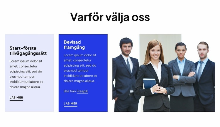 Din betrodda finanspartner Webbplats mall