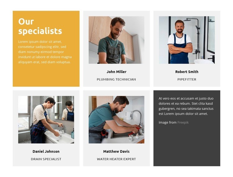 Emergency Pipe Repair Web Page Design