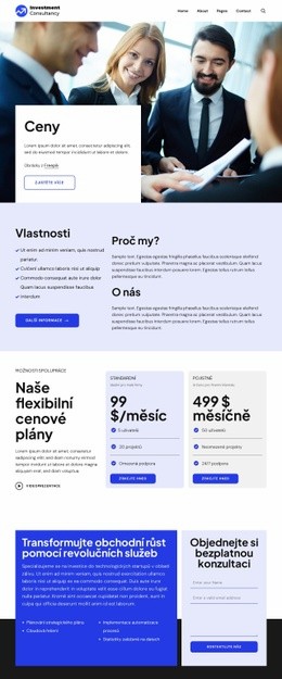 Ceny investiční společnosti Šablony webových stránek