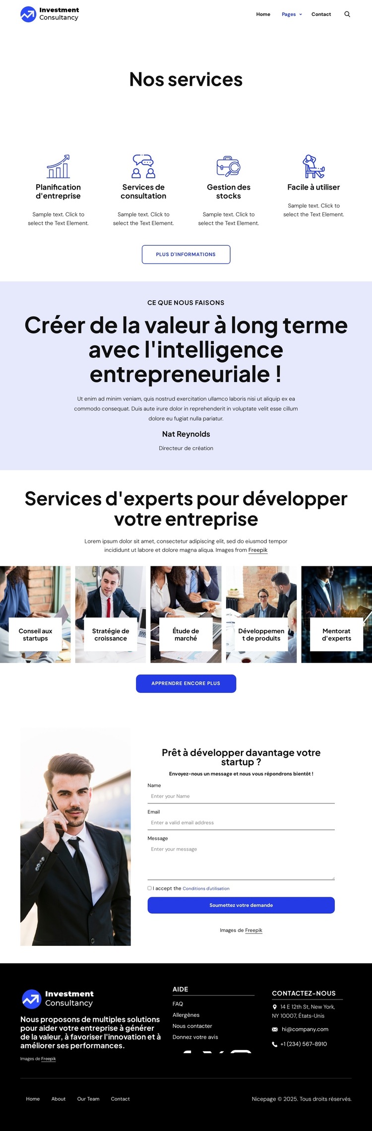 Construire le succès ensemble Modèle de site Web