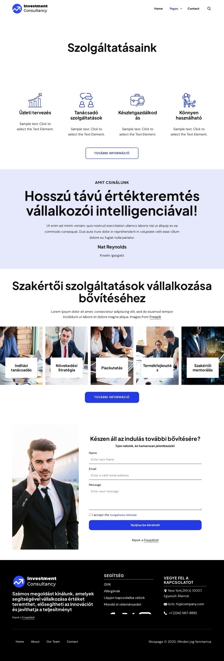 Építsd együtt a sikert Weboldal sablon