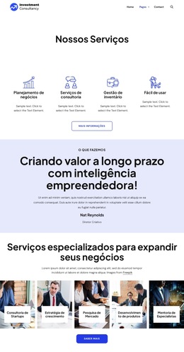 Construindo sucesso juntos Modelos de site