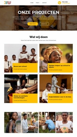 De liefdadigheidsprojecten Website-ontwerpen