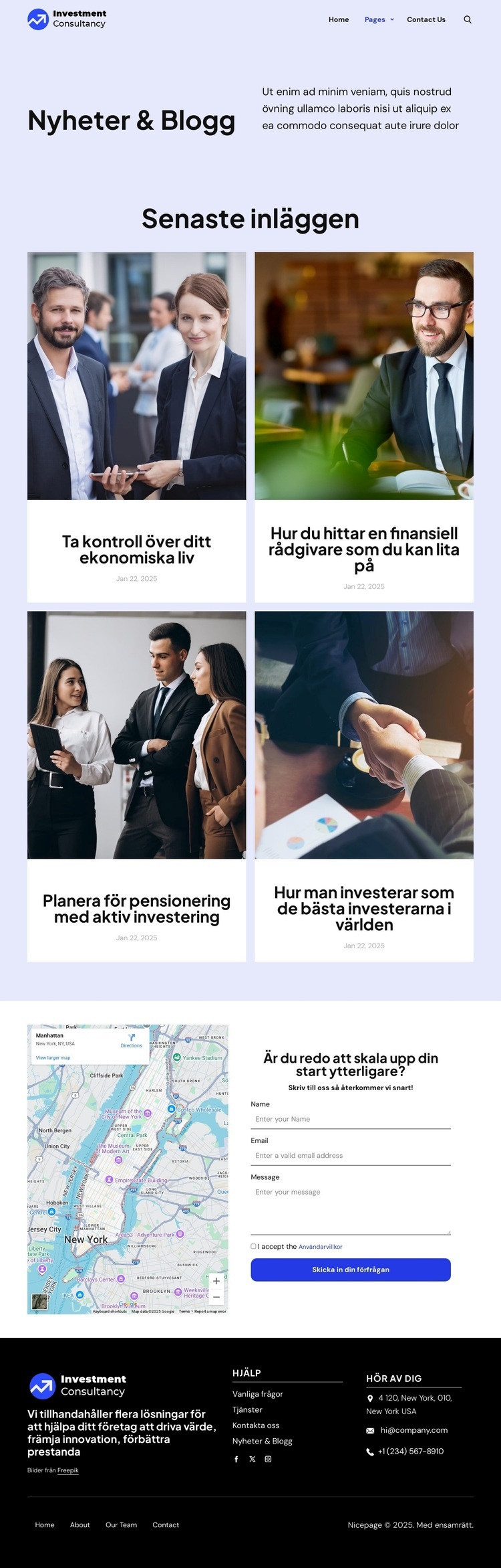 Nyheter och blogg Mall