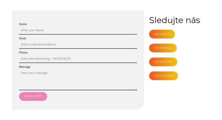 Inovativní sociální média Šablona webové stránky