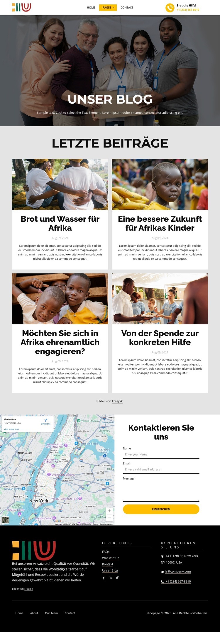 Blog „Leben verändern“ HTML5-Vorlage