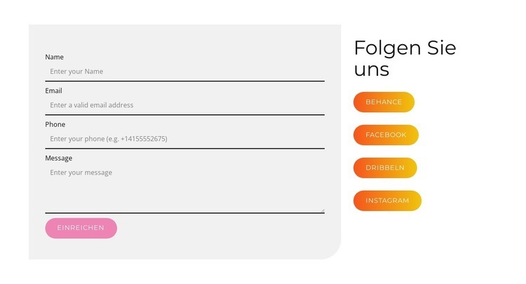 Innovative soziale Medien HTML5-Vorlage