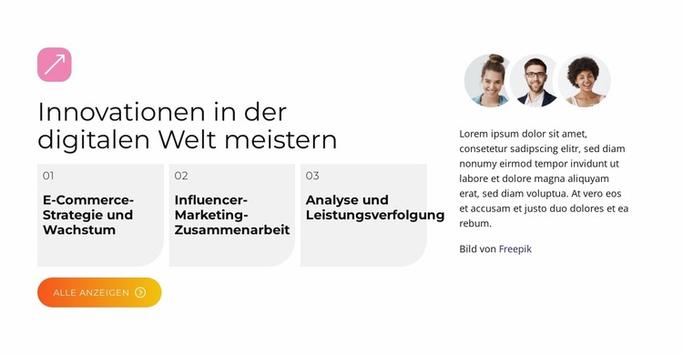 Inhaltserstellung Joomla Vorlage