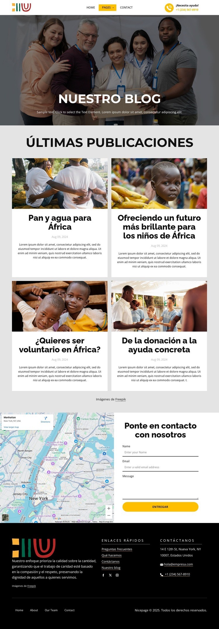 Blog Transformando vidas Diseño de páginas web