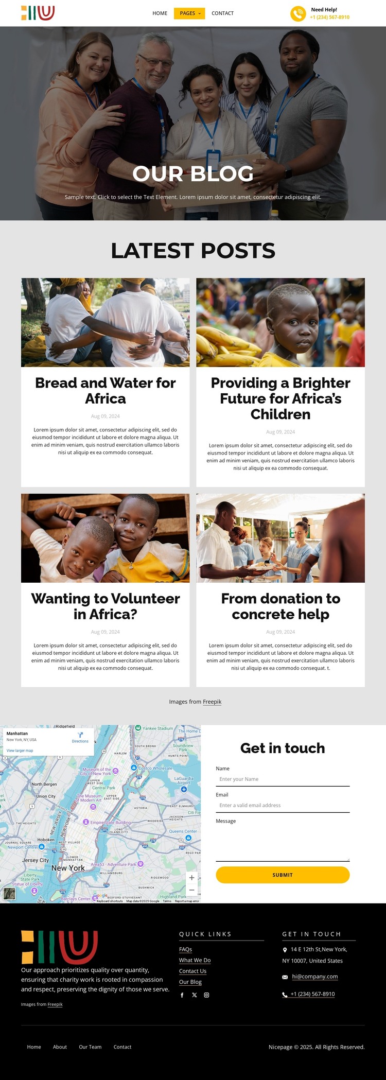 Transforming lives blog HTML Template