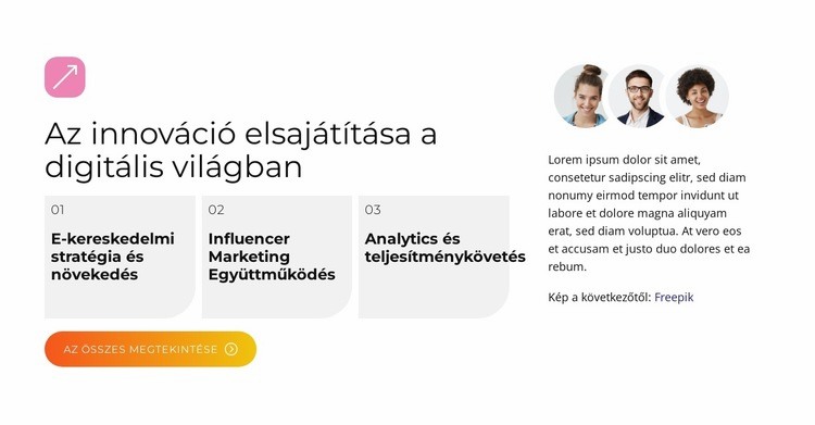 Tartalomkészítés HTML Sablon