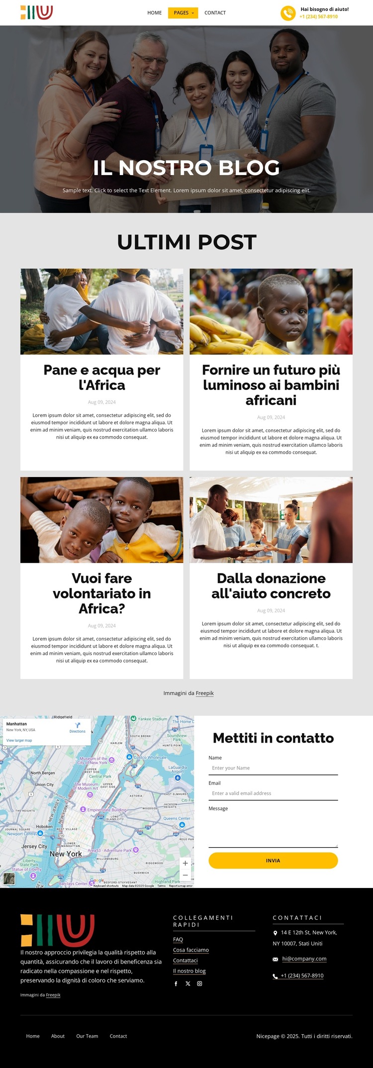 Blog sulla trasformazione delle vite Modello di sito Web