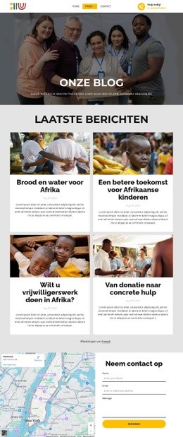 Blog over het transformeren van levens Website-ontwerpen