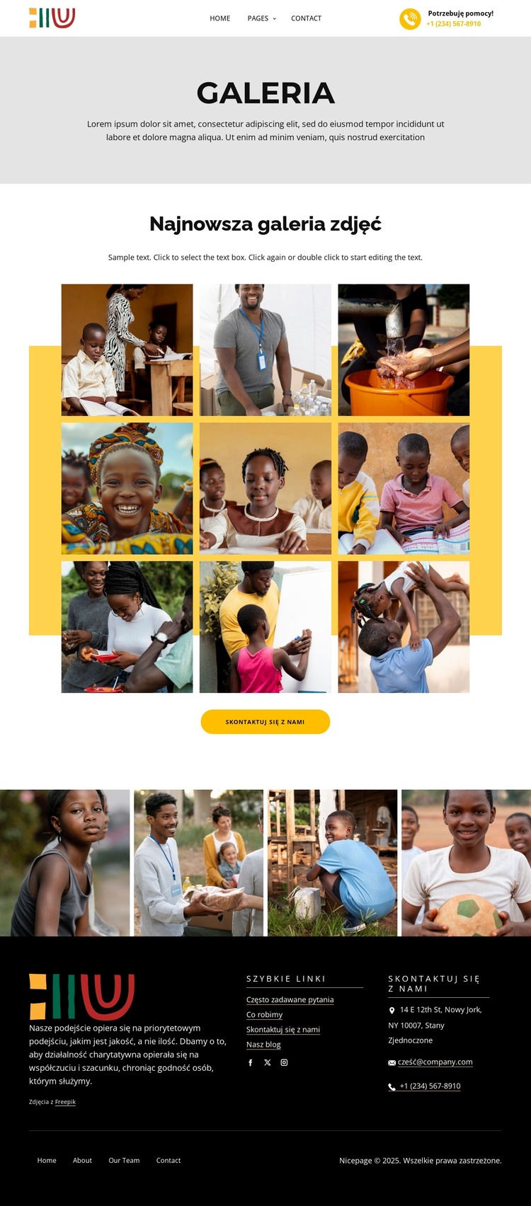 Galeria charytatywna Szablon HTML