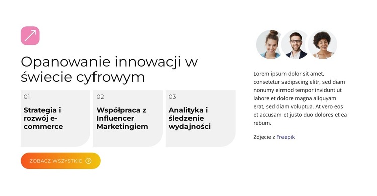 Tworzenie treści Szablon witryny sieci Web