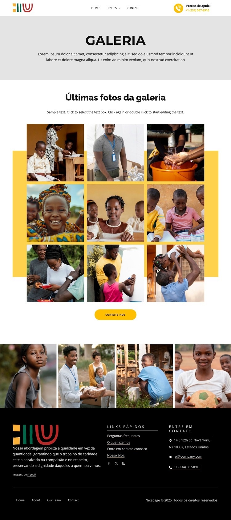 Galeria de caridade Modelo HTML5