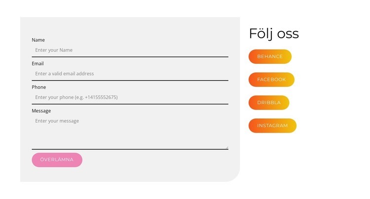 Innovativa sociala medier Webbplats mall