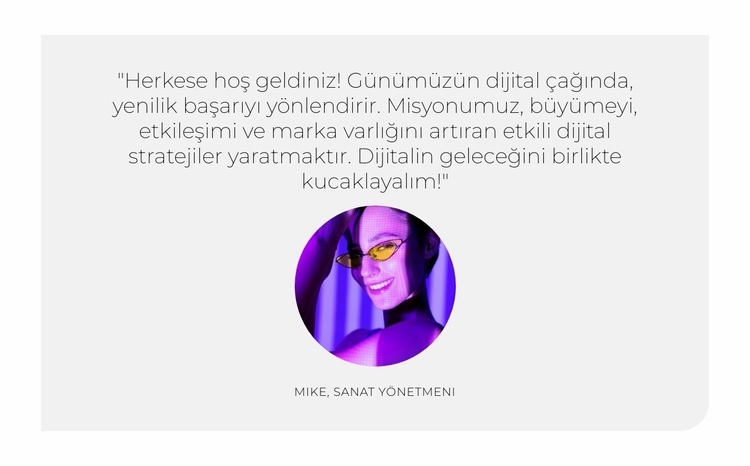 Dijital Büyüme Merkezi Bir Sayfa Şablonu