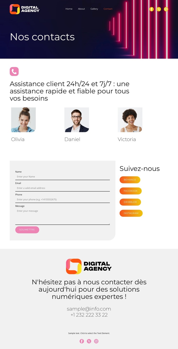 Tendances de la technologie numérique Modèle de site Web