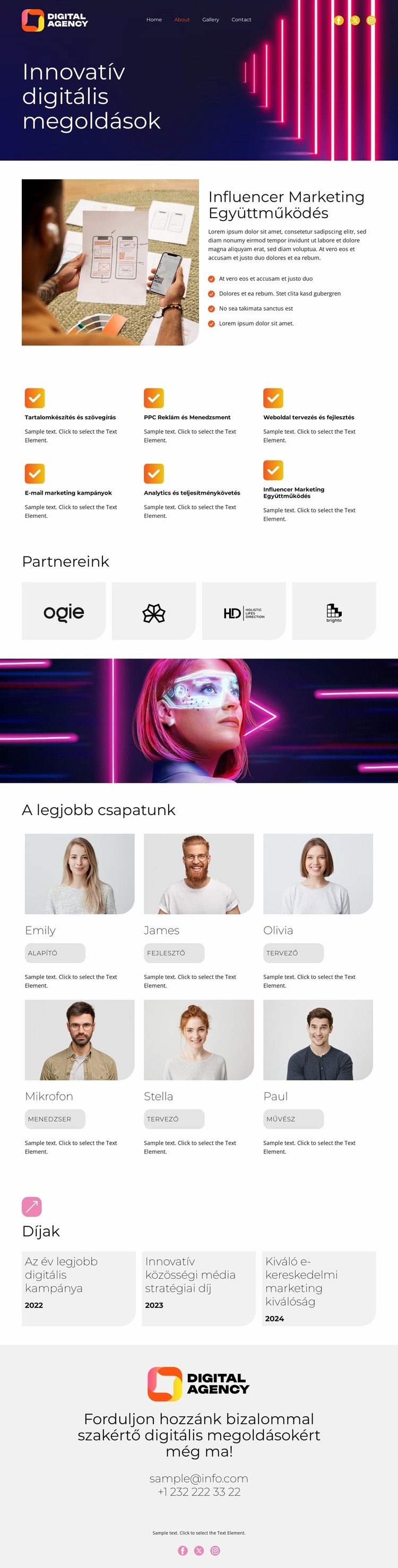 A digitális jövője Weboldal sablon