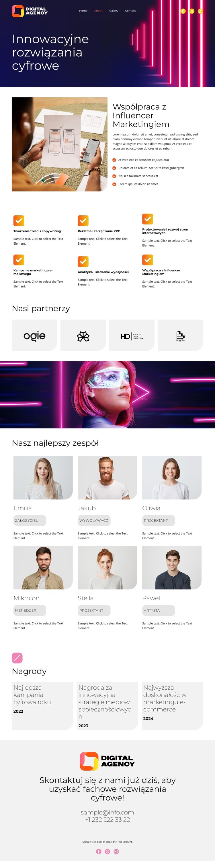 Przyszłość cyfrowa Szablon CSS