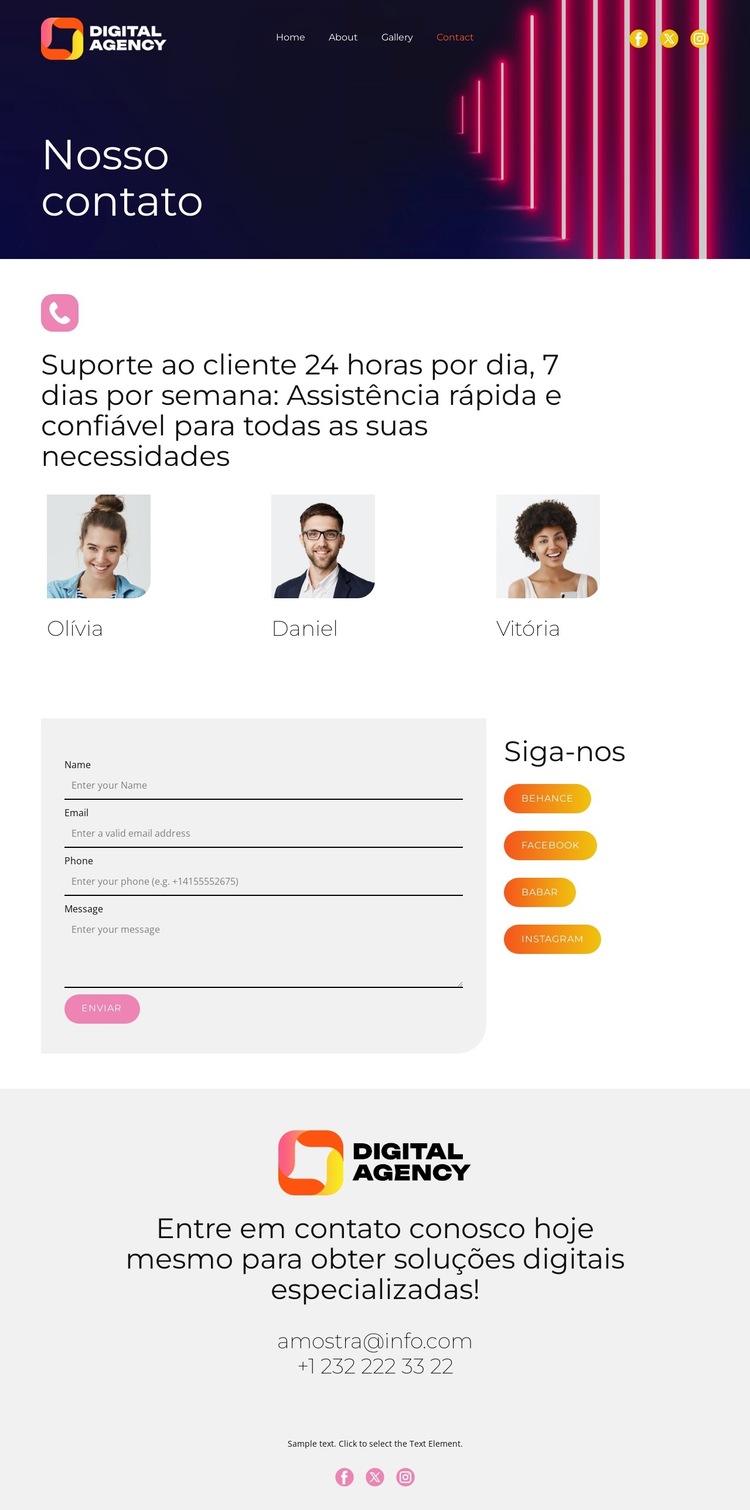 Tendências em tecnologia digital Modelo de site