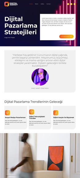 Dijital Pazarlama Stratejileri Web Sitesi Şablonları