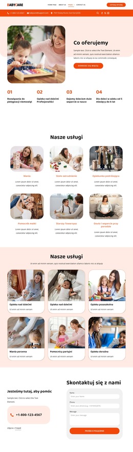 Usługi opieki nad dziećmi Szablony witryn internetowych