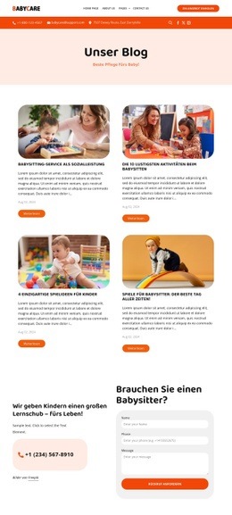 Babysitting-Blog - Mehrere Layouts
