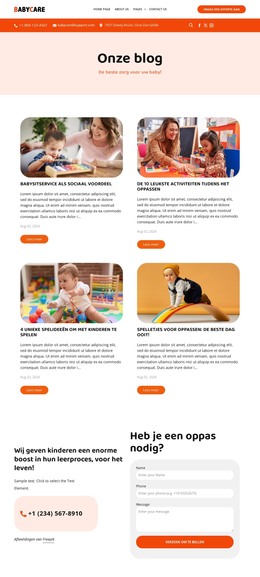 Babysitblog - Responsieve HTML5-Sjabloon