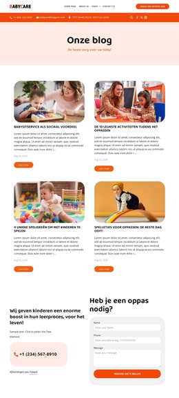 Babysitblog - Eenvoudig WordPress-Thema