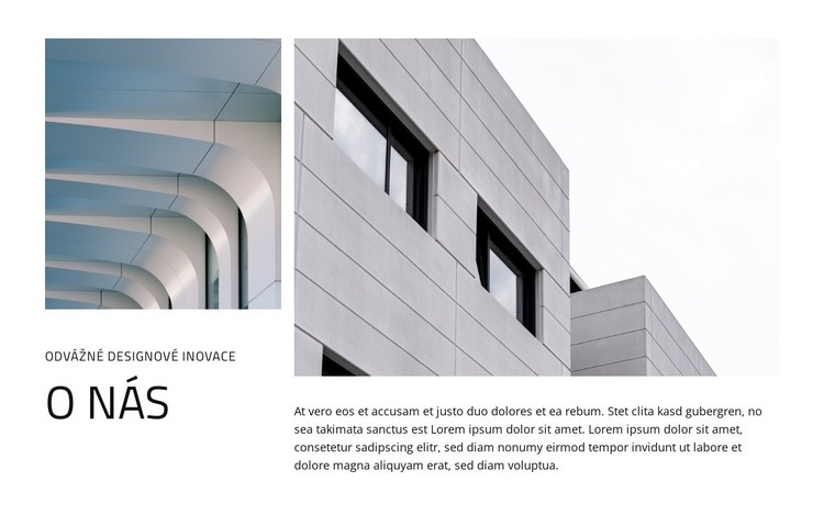 Odvážné designové inovace Šablona webové stránky