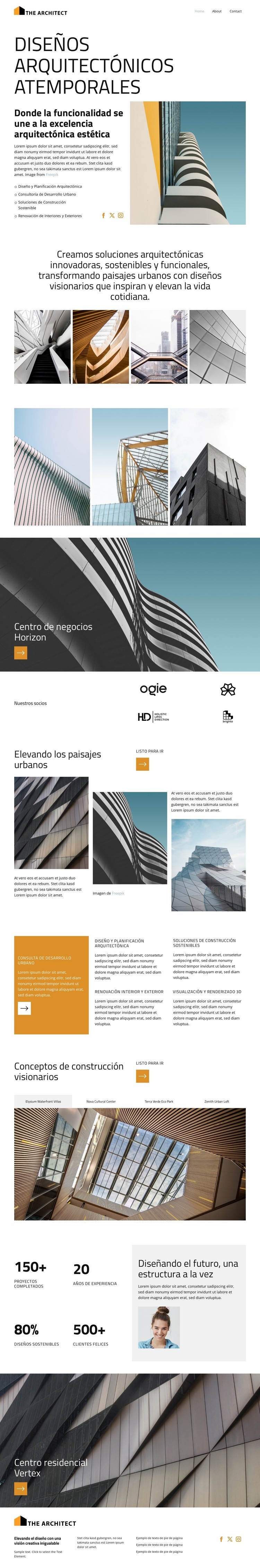 Redefiniendo los espacios modernos Plantilla de una página