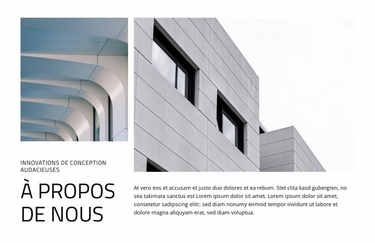 Innovations de conception audacieuses Maquette de site Web