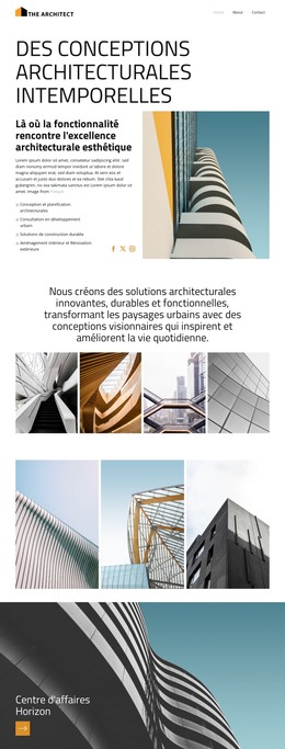 Redéfinir les espaces modernes Modèles HTML