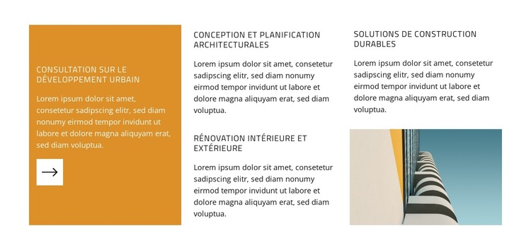 Concepts de construction visionnaires Modèle de site Web