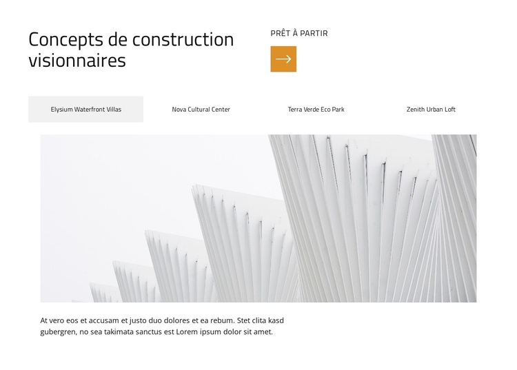 Créer des structures emblématiques Modèle de site Web