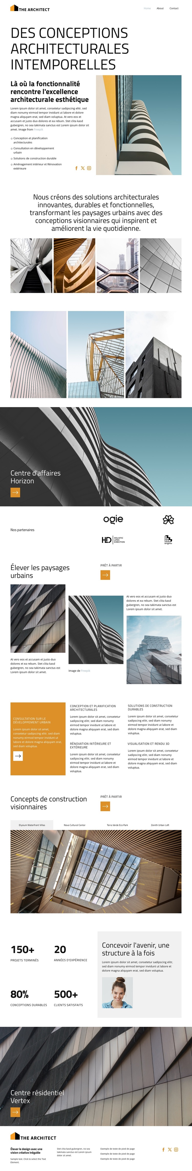 Redéfinir les espaces modernes Modèle de site Web