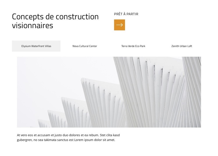 Créer des structures emblématiques Modèle d'une page