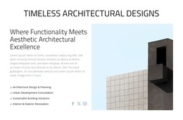 Timeless Architectural Designs - One Page Template by Nicepage