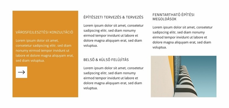 Látnivaló építési koncepciók Sablon