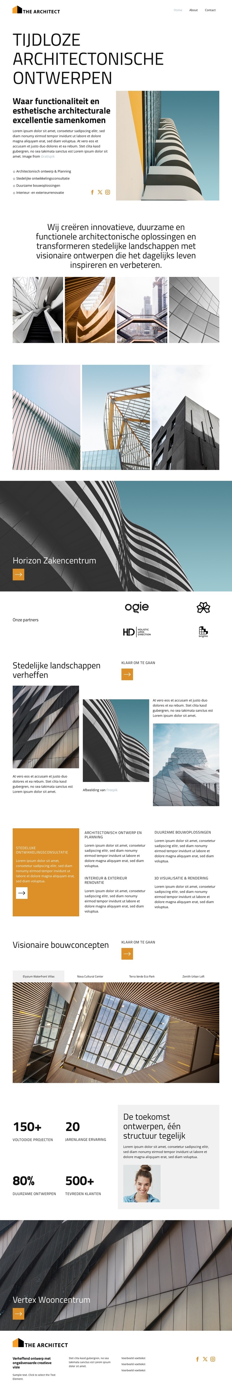 Moderne ruimtes opnieuw definiëren Website sjabloon