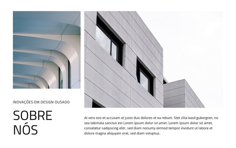 Inovações em design ousado Landing Page