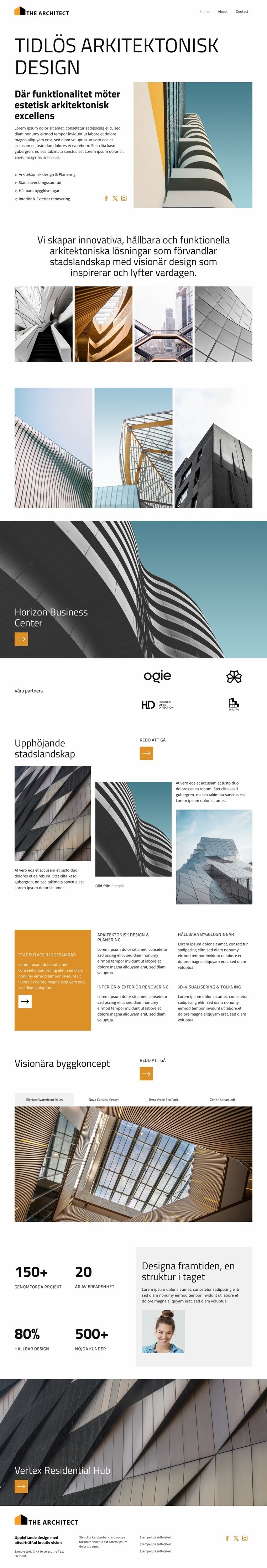 Omdefinierar moderna utrymmen HTML-mall