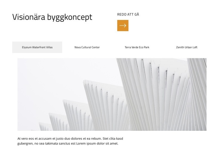 Skapa ikoniska strukturer Webbplats mall