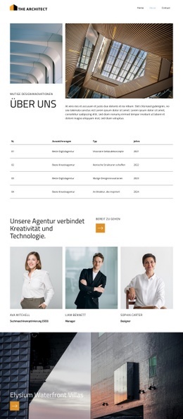 Eine Struktur nach der anderen Website-Designs