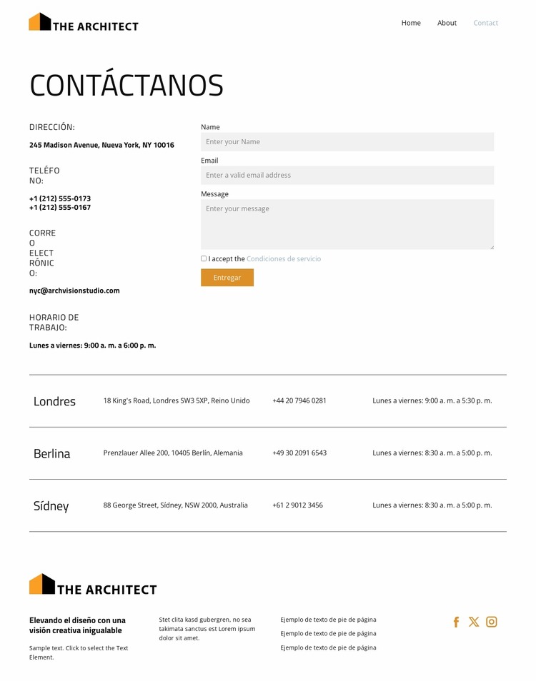 Excelencia arquitectónica estética Plantilla Joomla
